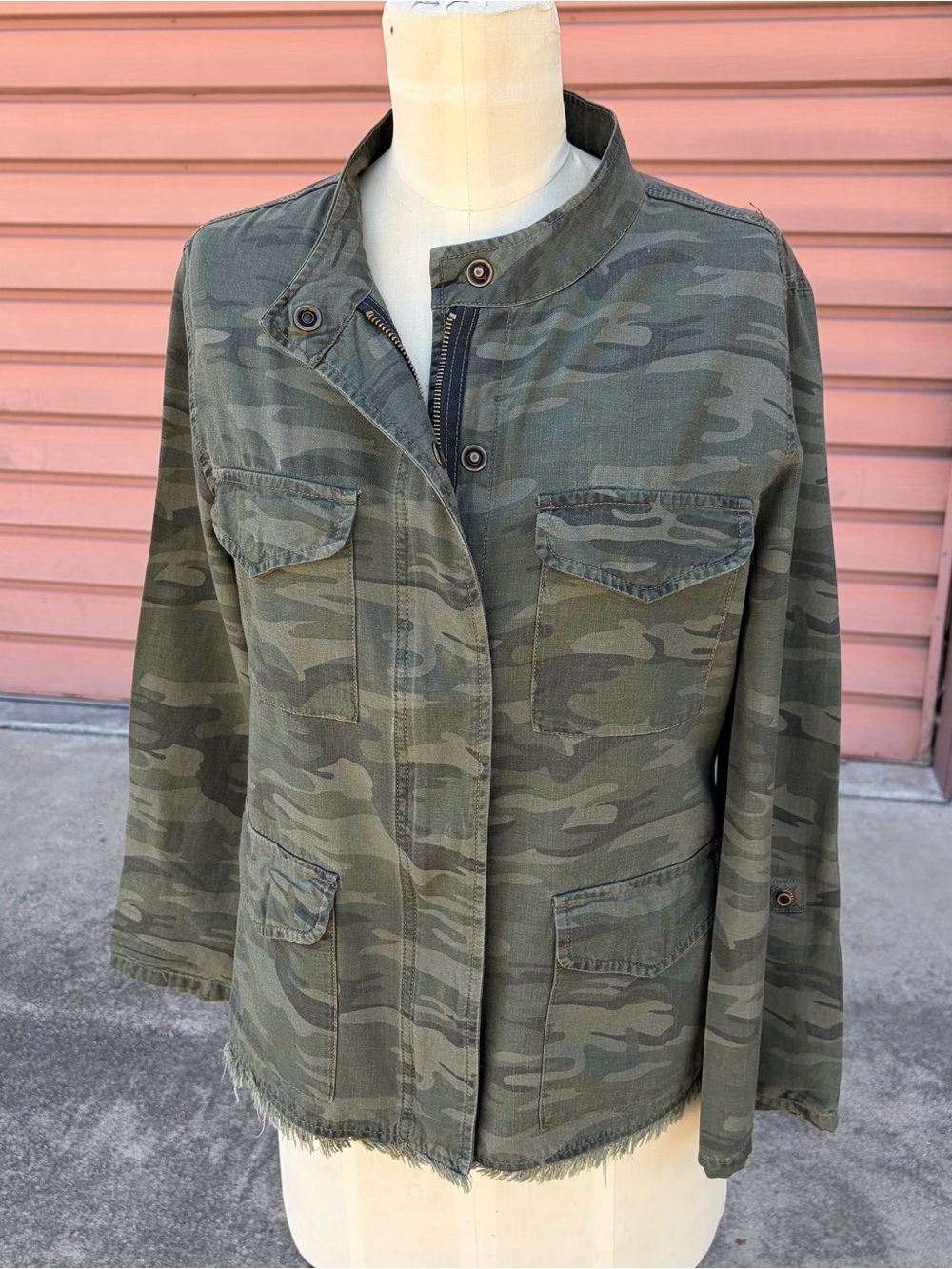 Sanctuary Lightweight Camo Utility Jacket – Size Medium